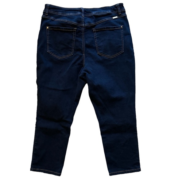 INC International Concepts Curvy Fit Skinny Leg Cropped Denim Jean Size 12 - Picture 2 of 10